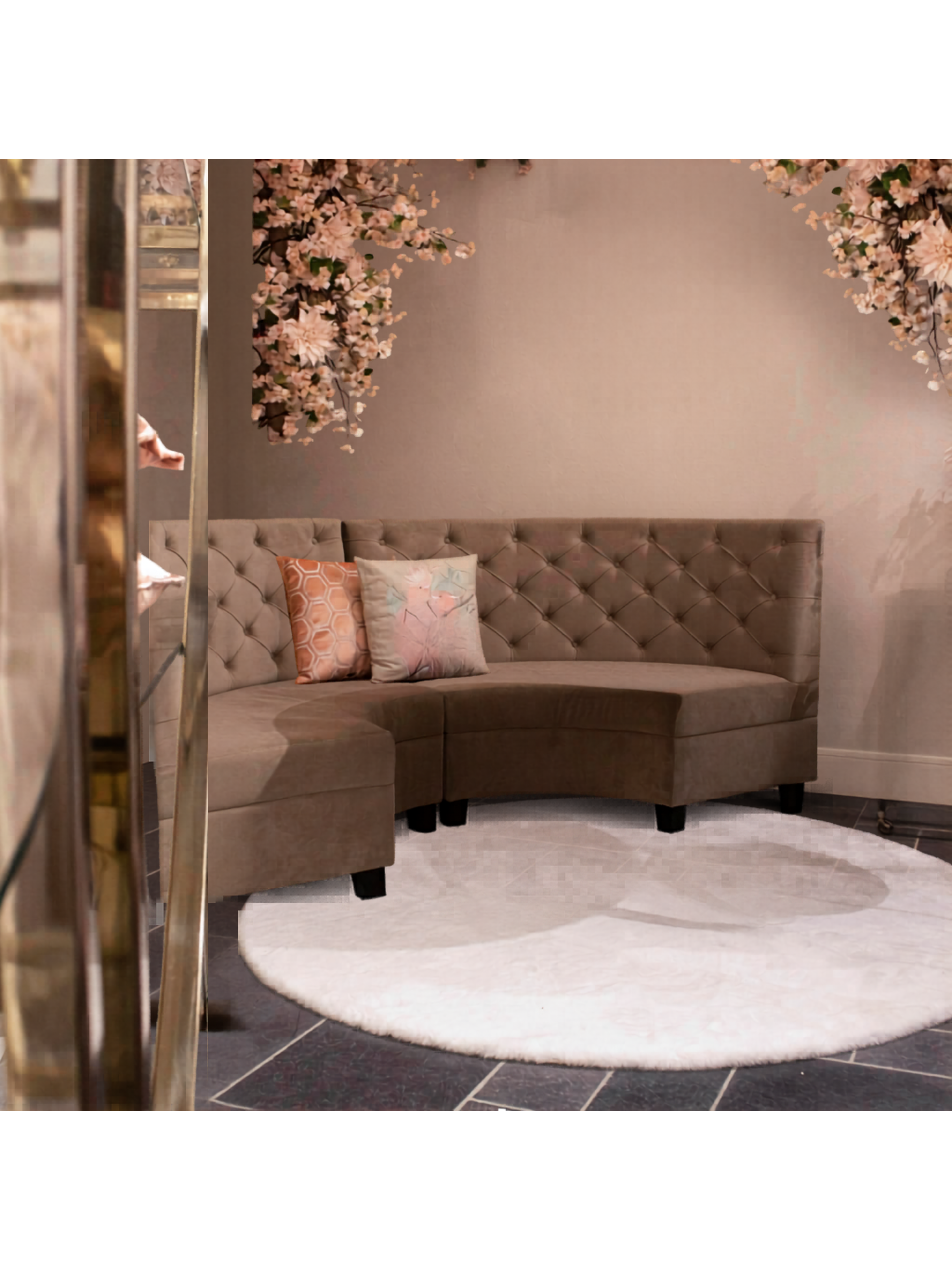 Round horeca bench